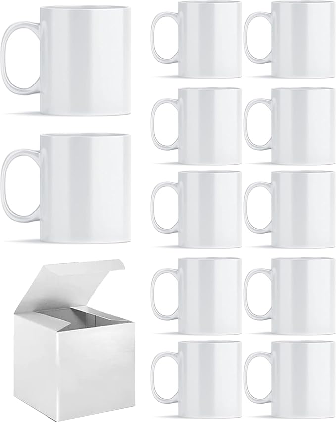 ABBSH Sublimation Mugs, Sublimation White Coffee Mugs Tazas Para Sublimacion by ABBSH