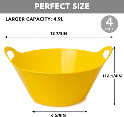 Tiawudi 4 Pack Snack Bowls, Plastic Serving Bowls - Image 2