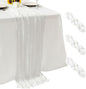 3Pack White Cheesecloth Table Runner 17x108inch Sheer White Table Runners | by Seveups
