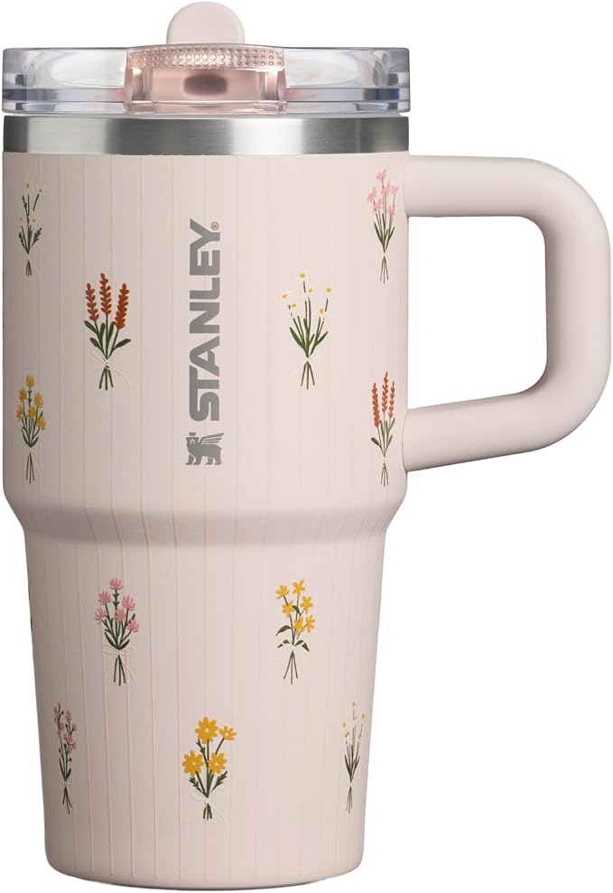 STANLEY Quencher ProTour Flipstraw Tumbler, 20 oz, Rose Quartz Bouquets | by Unknown