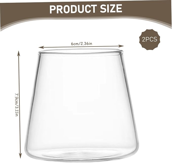 2Pcs Japanese Glassware, 10oz Creative Stemless Wine Glass Heat-Resistant - Image 5