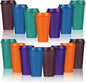 Domensi 15 Pack Reusable Plastic Coffee Cups by Domensi