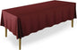 Lann's Linens 70 x 120 Inch Rectangular Tablecloth, Washable Polyester Fabric Table Cloth for Dining Tables, Parties, Restaurants, Weddings - Burgundy