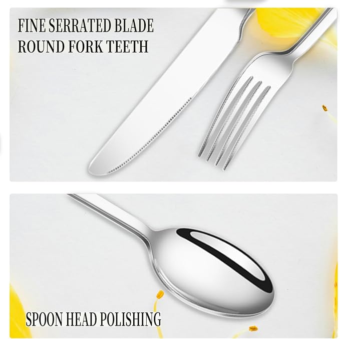 Silverware Set, 20-Piece Forged Novelty Flatware Cutlery Utensil Set Premium - Image 3