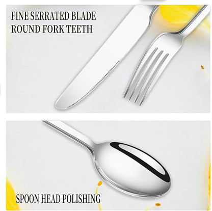 Silverware Set, 20-Piece Forged Novelty Flatware Cutlery Utensil Set Premium - Image 3