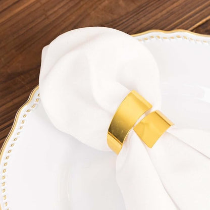 Efavormart 4 Pack | Shiny Gold Metal Scroll Wrap Cuff Band Napkin Rings - Image 2