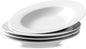 Ceramic Soup Bowls Shallow Plates, Halloween 4 Pack White Dinner Bowls Plates by fMBB