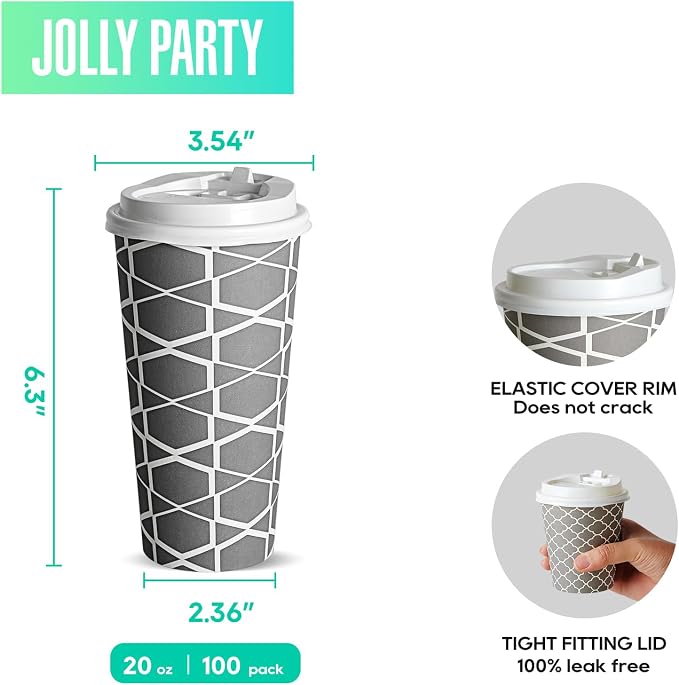 JOLLY PARTY Disposable Coffee Cups - Image 2
