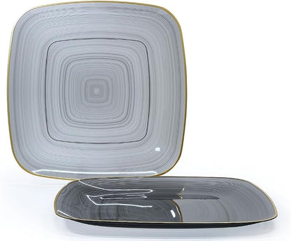 " OCCASIONS " 200pcs set-Wedding Party Disposable Plastic Plate Set -25 x 10'' - Image 2
