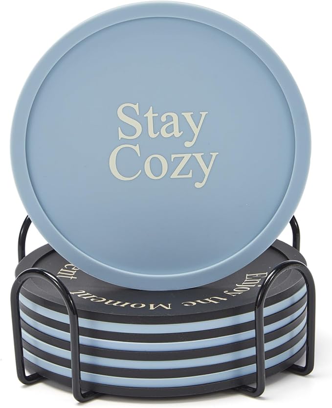 Silicone Coasters Set of 10, Premium Drink Coaster by HiramWare