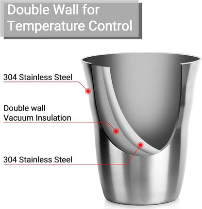 Beasea Metal Cups 8 oz Set of 4, Stainless Steel Cup 8 oz Double Wall Stackable - Image 2