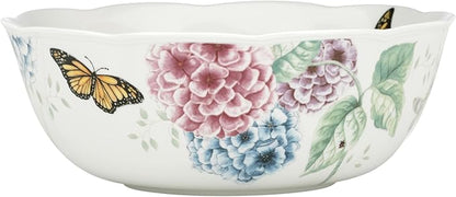 Lenox Butterfly Meadow Hydrangea Large Serve Bowl, 2.70 LB, microwave safe | by Lenox