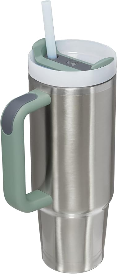 STANLEY Quencher H2.0 Flow State Tumbler, 30 oz, Stainless Steel Shale | Handle - Image 2
