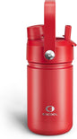 Kids Insulated Water Bottle - 12oz Stainless Steel Water Bottle with Dual Spouts by ENCOOL