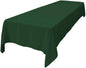 LA Linen Polyester Poplin Washable Rectangular Tablecloth, Stain and Wrinkle Resistant Table Cover 60x144, Fabric Table Cloth For Dinning, Kitchen, Party, Holiday 60 by 144-Inch, Hunter Green