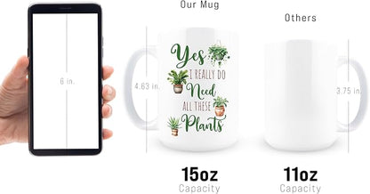 Hogg Yes I Really Do Need All These Plants Mug, 15 oz Ceramic Gardener Coffee - Image 4