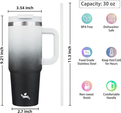 Konokyo 30 oz Insulated Tumbler Water Bottle - Image 4