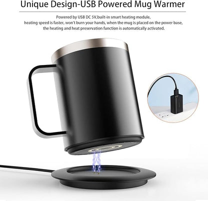 Coffee Warmer with Mug Set, USB Powered Heated Cup with 10H Auto Shut-Off - Image 4