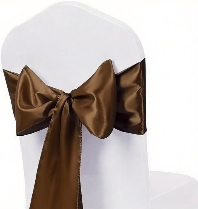Satin Brown Table Runners 10 Pack 12 x 108 Inches Polyester - Image 5