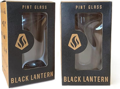 Black Lantern Bigfoot in the Forest Pint Glass Single 16oz Nature Beer Glass for Outdoors & Craft Beer