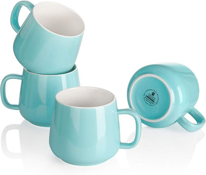 Teocera Ceramic Coffee Mug Set of 4-12 oz Coffee Mugs by Teocera