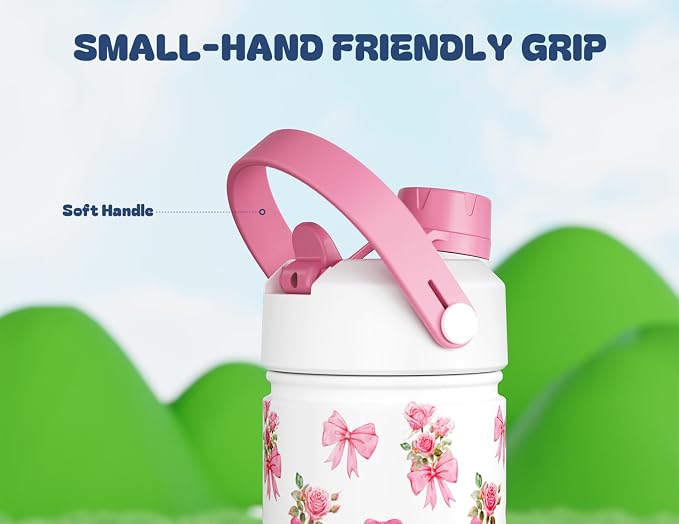 18 oz Insulated Girls Water Bottle: Spill-Proof, Stainless Steel Cup - Image 7