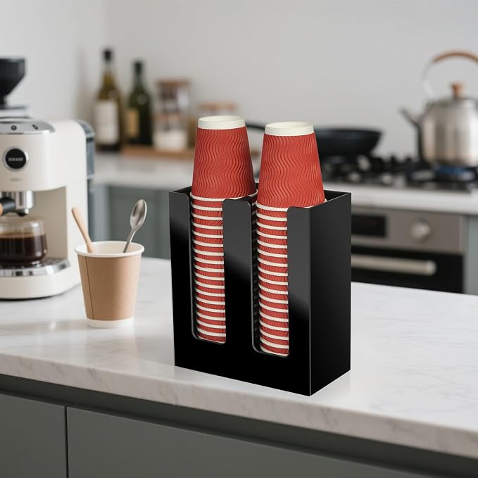 Coffee Cup Holder, Cup and Lid Organizer fits 5 to 16 oz Disposable Cups | - Image 8