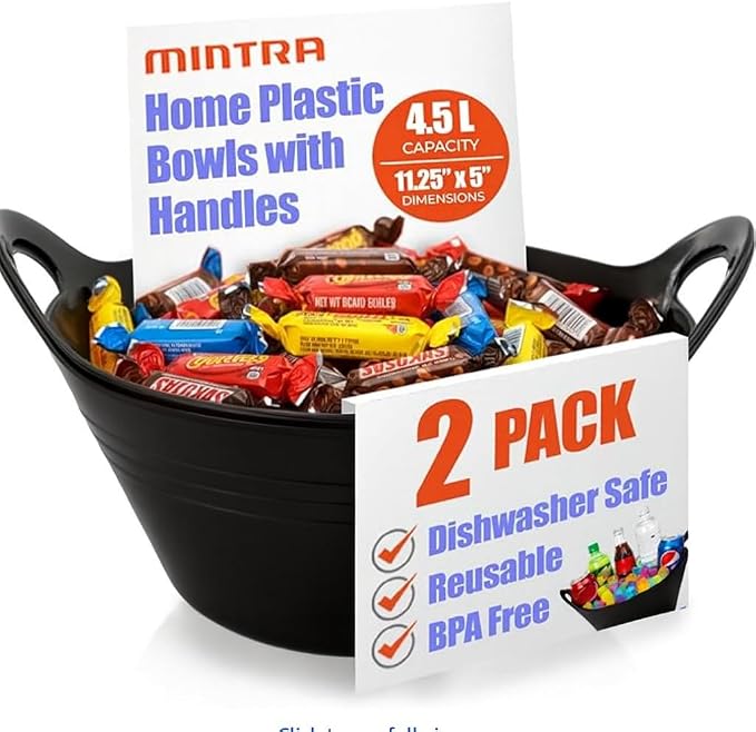 Mintra Home Plastic Bowls with Handles by Mintra