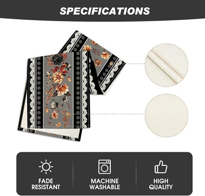 Artoid Mode 210 GSM Halloween Table Runner 13x72 Inch Home Party Decor | Black - Image 5