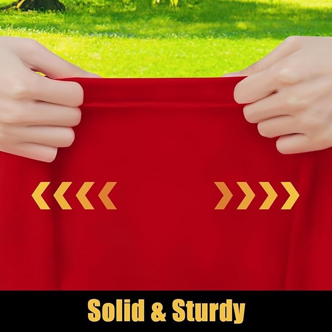 Smiry Rectangle Picnic Table Cloth, Waterproof Elastic Fitted Tablecloths for 8 Foot Tables, Washable Polyester Table Cover for Camping, Indoor and Outdoor (Red, 36"x96")