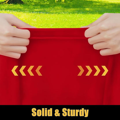 Smiry Rectangle Picnic Table Cloth, Waterproof Elastic Fitted Tablecloths for 5 Foot Tables, Washable Polyester Table Cover for Camping, Indoor and Outdoor (Red, 36"x60")