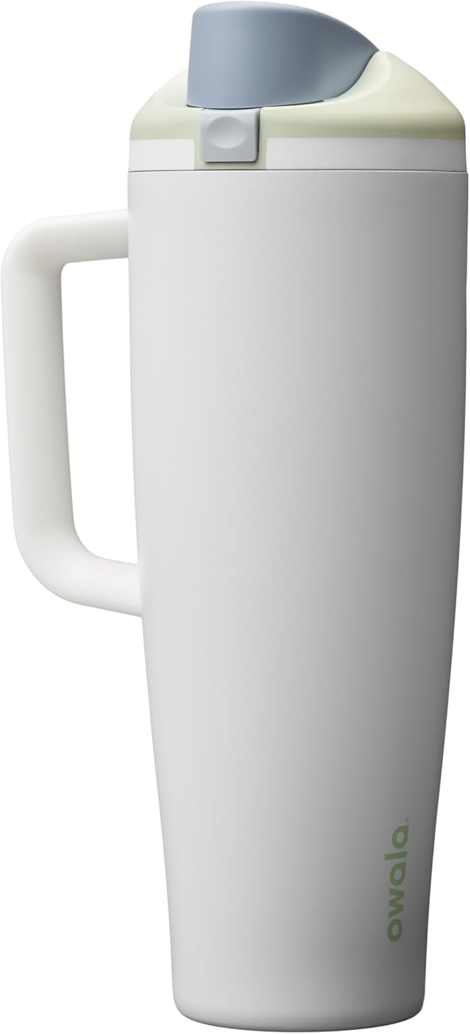 Owala FreeSip Tumbler Stainless Steel Water Bottle 40 oz Iced Breeze | by Unknown