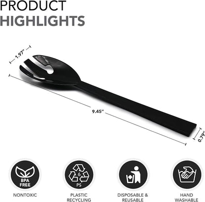 Party Essentials Plastic Party Buffet Serving Utensils Kit, Spoons/Forks/Tongs - Image 6