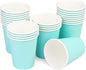 25 Pack 8 oz Disposable Paper Cups, Light Blue Paper Coffee Cups | Beverage by BALDCC