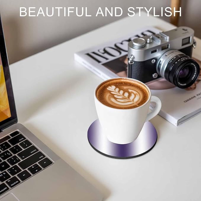 Ombre Purple Coasters Set of 4, Modern Minimalist Geometric Gradient Color - Image 7