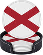 6 Pack Alabama State Flag Leather Coaster by GTEVUTS