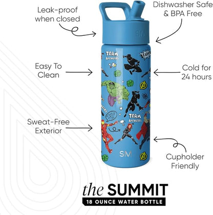 Simple Modern Marvel Avengers Kids Water Bottle & Toddler Cup | 18oz | - Image 2