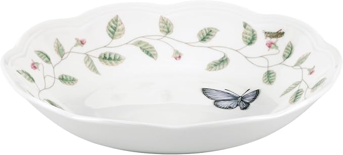 Lenox Butterfly Meadow Porcelain Pasta Bowl | Dishwasher safe, microwave safe | by Lenox
