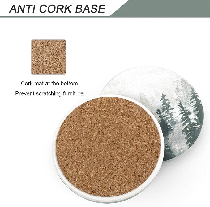 Lahome Forest Pattern Coasters - Image 3