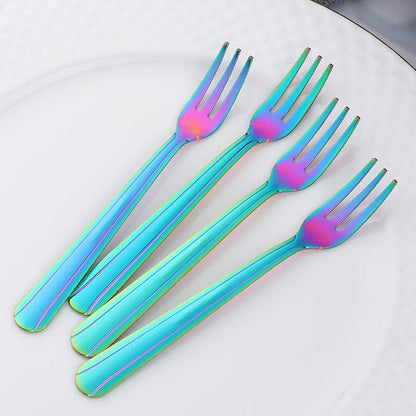 Oyster Fork Set of 12, 5.4 Inch Stainless Steel Cocktail Forks, 3 Tines Mini - Image 3