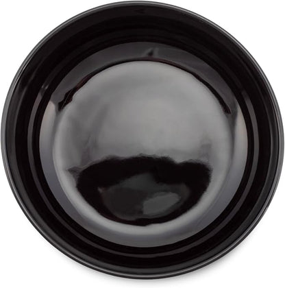 Elanze Designs Bistro Glossy Ceramic 8.5 inch Large Serving Bowls Set of 2 - Perfect for Multiple Everyday Uses: Pasta, Salad, Ramen, Soup, Popcorn, Noodles, Cereal and Mixing Bowls, Black