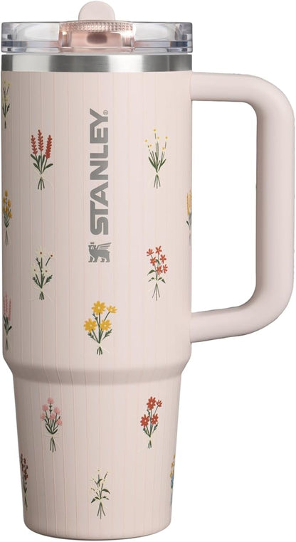 STANLEY Quencher ProTour Flipstraw Tumbler, 30 oz, Rose Quartz Bouquets | by Unknown