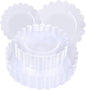 100Pcs Clear Scalloped Plastic Plates by supernal