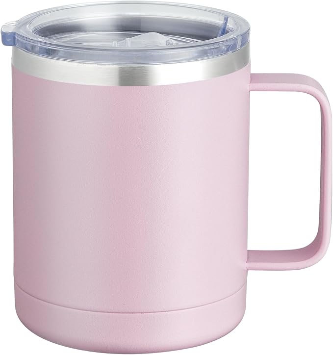 MEWAY 12oz Coffee Mug With Handle and Sliding Lid, Stainless Steel Travel by MEWAY