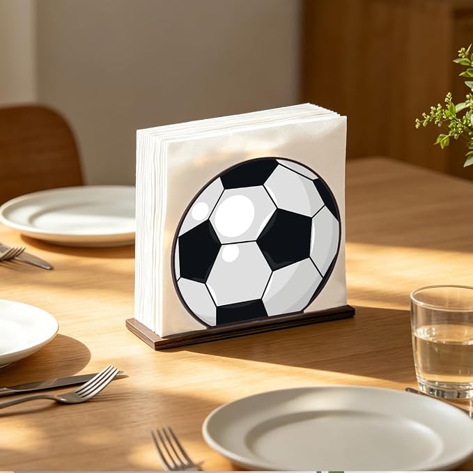 Soccer Design Napkin Holder for Table - Image 2