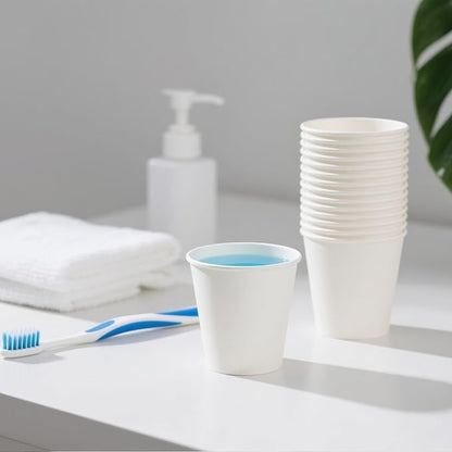 TashiBox 3 oz white paper bath cups - Image 4