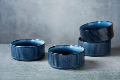 famiware Star Cereal Bowl Set, 23 oz Soup Bowls Set of 6, Nebulas Blue | Double - Image 6