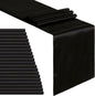 Black Table Runners 20 Pack 12x108 inch Silk Satin Smooth Fabric | Satin Table by B-COOL