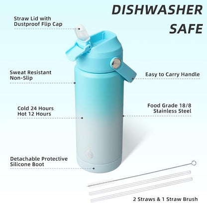 BJPKPK 18oz Insulated Water Bottle, Stainless Steel Bottle - Image 3