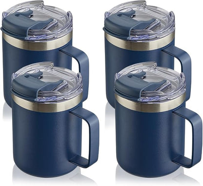 12oz Insulated Travel Coffee Mug by ALOUFEA